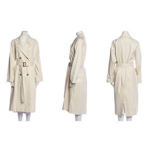 ba&sh Ivory Belted Long Trench Coat
